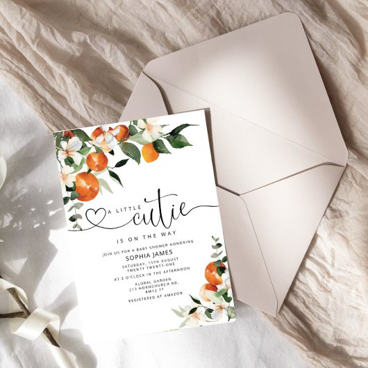 小さなかわいこちゃんの赤ちゃんシャワーの招待状 招待状