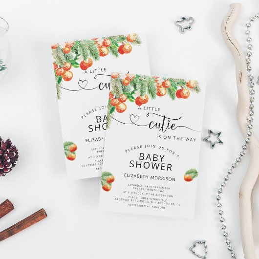 小さなかわいこちゃんの赤ちゃんシャワーの招待 招待状