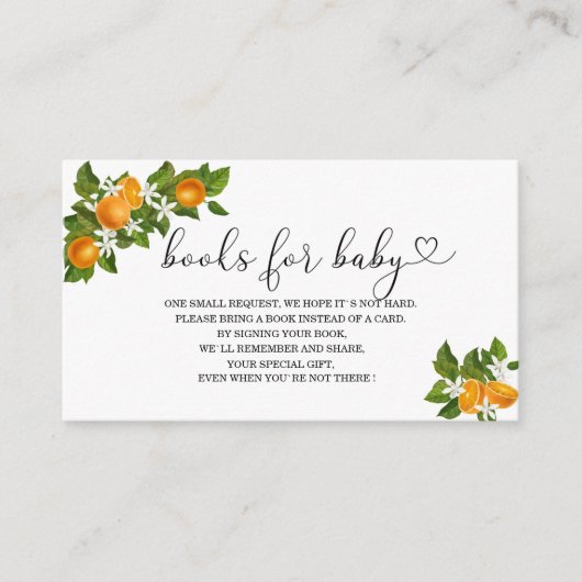 小さなかわいこちゃんの赤ちゃんシャワーの本ベビー エンクロージャーカード (正面)