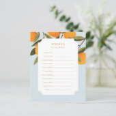 小さなかわいこちゃんの赤ちゃんシャワーの願いベビーカード (スタンド正面)