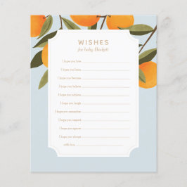 小さなかわいこちゃんの赤ちゃんシャワーの願いベビーカード