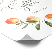 小さなかわいこちゃんの赤ちゃんシャワーカードとギフトのサイン ポスター (角)