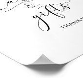 小さなかわいこちゃんの赤ちゃんシャワーカードとギフトのサイン ポスター (角)