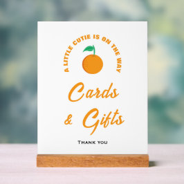 小さなかわいこちゃんの赤ちゃんシャワーカード&ギフトサイン アクリルサイン