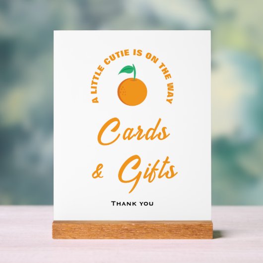 小さなかわいこちゃんの赤ちゃんシャワーカード&ギフトサイン アクリルサイン (ニュートラル)