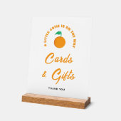 小さなかわいこちゃんの赤ちゃんシャワーカード&ギフトサイン アクリルサイン (傾斜)