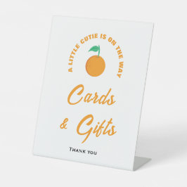 小さなかわいこちゃんの赤ちゃんシャワーカード&ギフトサイン 台座サイン