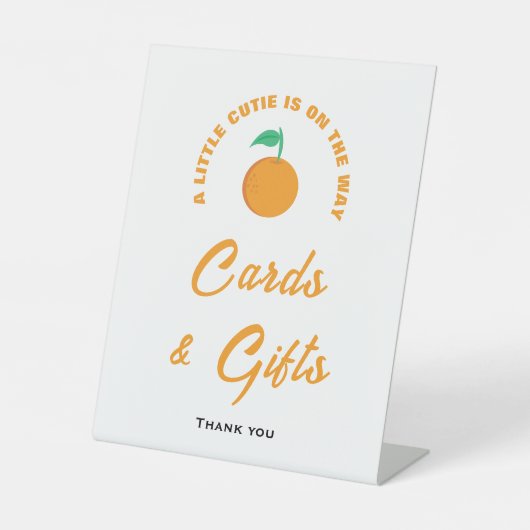 小さなかわいこちゃんの赤ちゃんシャワーカード&ギフトサイン 台座サイン (正面)