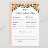 小さなかわいこちゃんの赤ちゃんシャワーゲーム予測と広告 (正面/裏面)