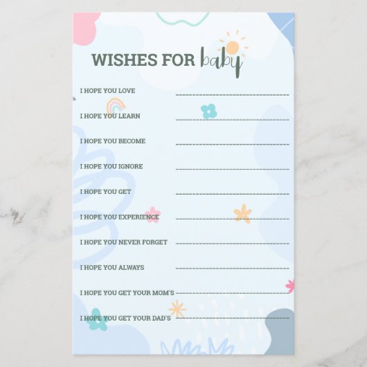 小さなかわいこちゃんの赤ちゃんシャワーゲーム予測 (正面)