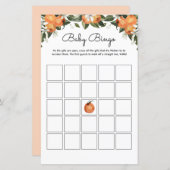 小さなかわいこちゃんの赤ちゃんシャワーゲーム |ベビービンゴゲーム (正面/裏面)