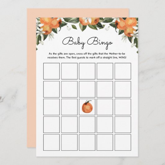 小さなかわいこちゃんの赤ちゃんシャワーゲーム |ベビービンゴゲーム アドバイスカード (正面/裏面)