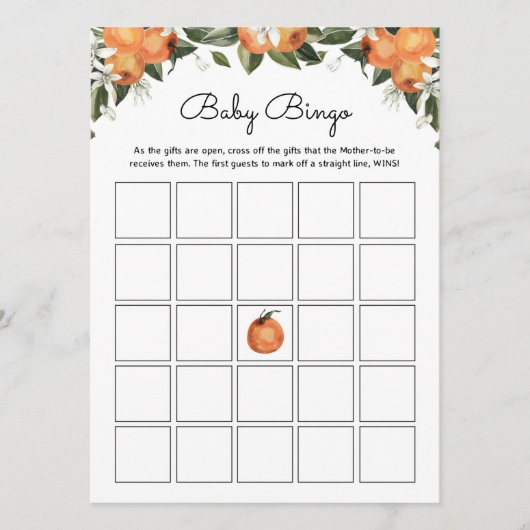 小さなかわいこちゃんの赤ちゃんシャワーゲーム |ベビービンゴゲーム アドバイスカード (正面)