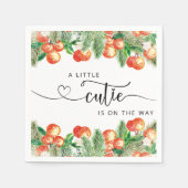 小さなかわいこちゃんの赤ちゃんシャワーナプキンスの常緑樹 スタンダードカクテルナプキン (正面)