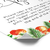 小さなかわいこちゃんの赤ちゃんシャワーベビーゲームのサインを言わない ポスター (角)