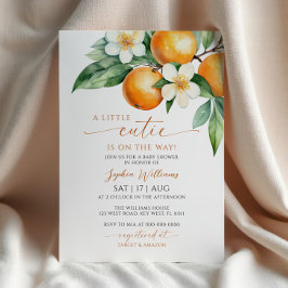 小さなかわいこちゃんの赤ちゃんシャワー招待状 招待状