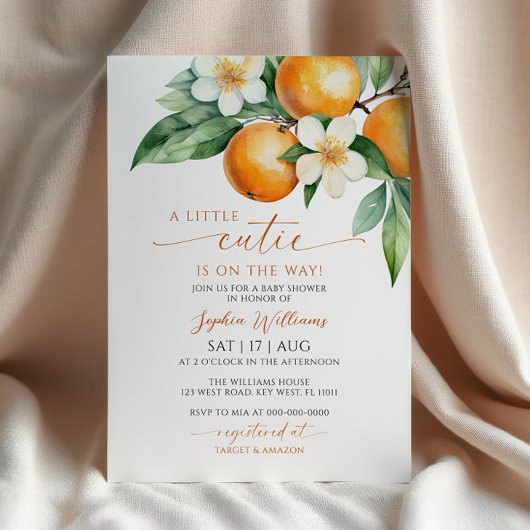 小さなかわいこちゃんの赤ちゃんシャワー招待状 招待状