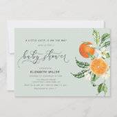 小さなかわいこちゃんの赤ちゃんシャワー招待 招待状 (正面)