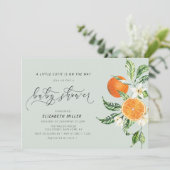 小さなかわいこちゃんの赤ちゃんシャワー招待 招待状 (スタンド正面)