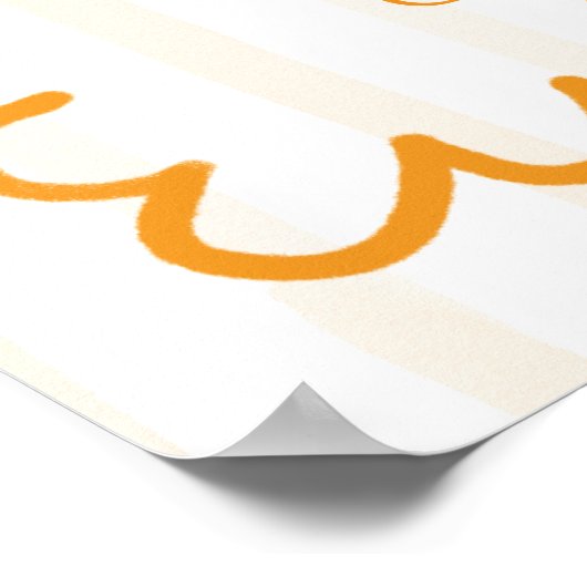 小さなかわいこちゃんの赤ちゃんシャワー歓迎サイン ポスター (角)