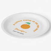 小さなかわいこちゃんの赤ちゃんシャワー男女兼用 ペーパープレート (アングル)