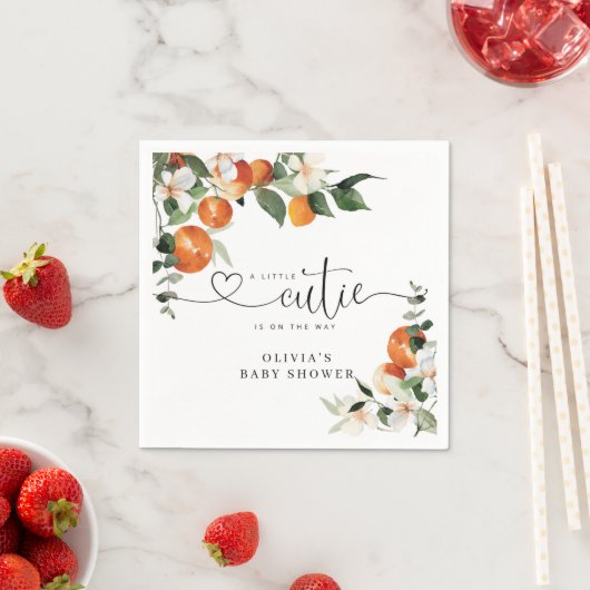 小さなかわいこちゃんの赤ちゃんシャワー スタンダードカクテルナプキン (インサイチュ)