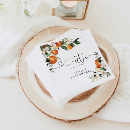 小さなかわいこちゃんの赤ちゃんシャワー スタンダードカクテルナプキン