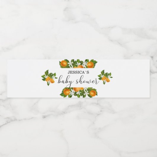 小さなかわいこちゃんの赤ちゃんシャワー ペットボトルラベル (シングルラベル)