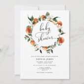 小さなかわいこちゃんの赤ちゃんシャワー 招待状 (正面)