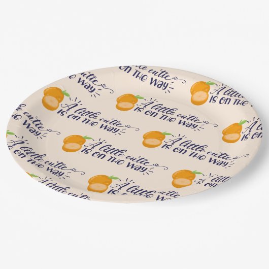 小さなかわいこちゃんの赤ちゃん ペーパープレート (アングル)