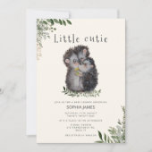 小さなかわいこちゃんの赤ちゃん 招待状 (正面)