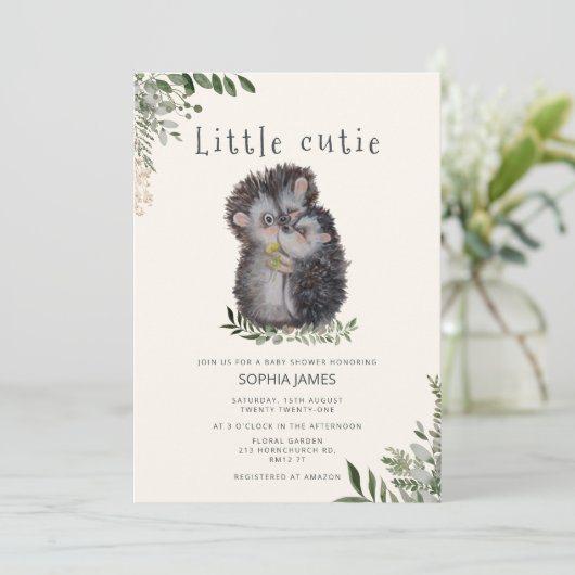 小さなかわいこちゃんの赤ちゃん 招待状 (スタンド正面)