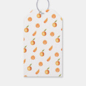 小さなかわいこちゃんの赤ん坊のシャワーオレンジ ギフトタグ (裏面)