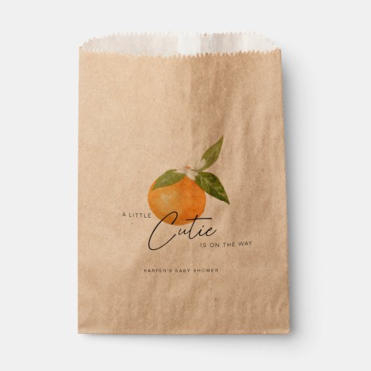 小さなかわいこちゃんの赤ん坊のシャワーオレンジ フェイバーバッグ (正面)