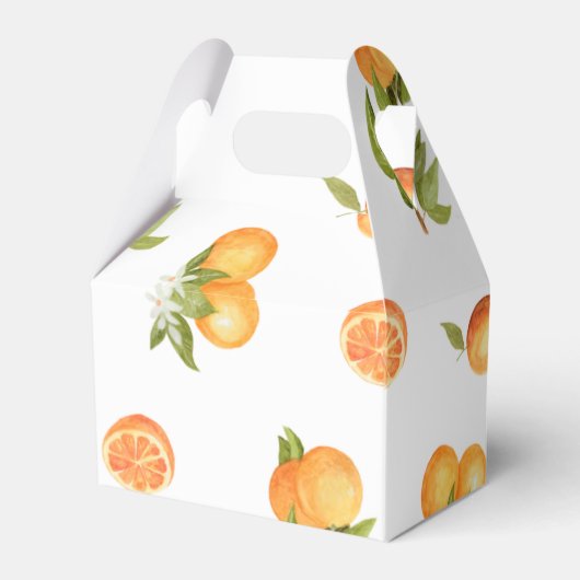 小さなかわいこちゃんの赤ん坊のシャワーオレンジ フェイバーボックス (裏面サイド)