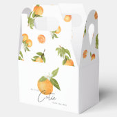 小さなかわいこちゃんの赤ん坊のシャワーオレンジ フェイバーボックス (オープン)