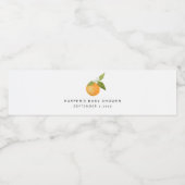 小さなかわいこちゃんの赤ん坊のシャワーオレンジ ペットボトルラベル (シングルラベル)