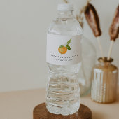 小さなかわいこちゃんの赤ん坊のシャワーオレンジ ペットボトルラベル