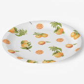 小さなかわいこちゃんの赤ん坊のシャワーオレンジ ペーパープレート (アングル)