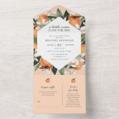 小さなかわいこちゃんの途中の赤ちゃんシャワー オールインワン招待状 (内側)