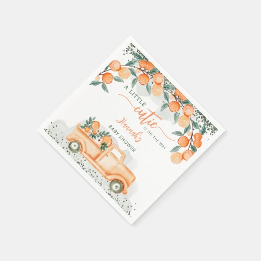 小さなかわいこちゃんの途中の赤ちゃんシャワー スタンダードカクテルナプキン (角)