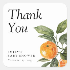小さなかわいこちゃんは柑橘系の赤ちゃんシャワーの途中にある スクエアシール