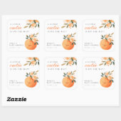 小さなかわいこちゃんは柑橘系の赤ちゃんシャワーの途中にある スクエアシール (シート)