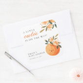 小さなかわいこちゃんは柑橘系の赤ちゃんシャワーの途中にある スクエアシール (封筒)