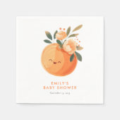 小さなかわいこちゃんは柑橘系の赤ちゃんシャワーの途中にある スタンダードカクテルナプキン (正面)