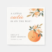 小さなかわいこちゃんは柑橘系の赤ちゃんシャワーの途中にある スタンダードカクテルナプキン (正面)