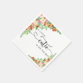 小さなかわいこちゃんは柑橘系の赤ちゃんシャワーの途中にある スタンダードカクテルナプキン (角)