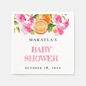 小さなかわいこちゃんは柑橘系の赤ちゃんシャワーの途中にある スタンダードカクテルナプキン (正面)