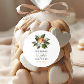 小さなかわいこちゃんは柑橘系の赤ちゃんシャワーの途中にある ラウンドシール