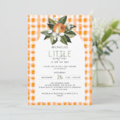 小さなかわいこちゃんは柑橘系の赤ちゃんシャワーの途中にある 招待状 (スタンド正面)